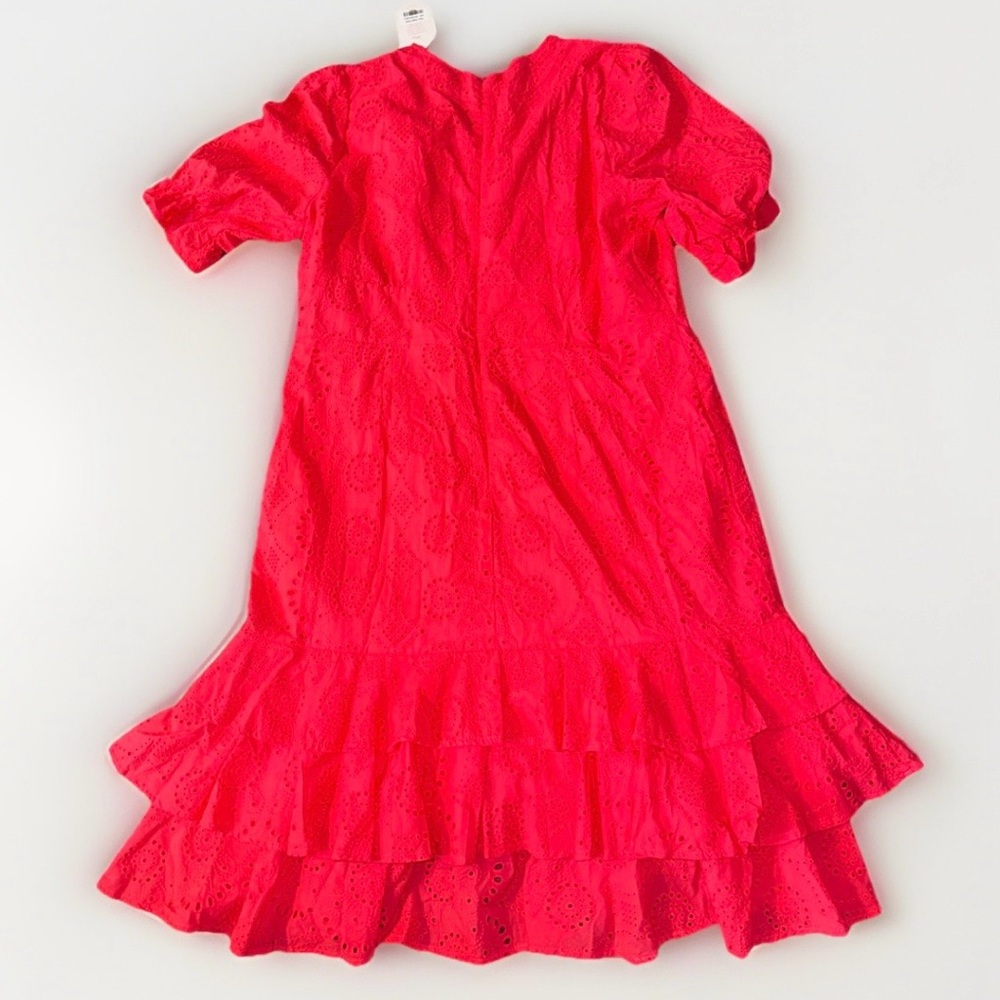 Ivy City Co Mary Kate Dres Pink Eyelet Lace Corset Tiered Ruffle New 20W - Picture 9 of 15